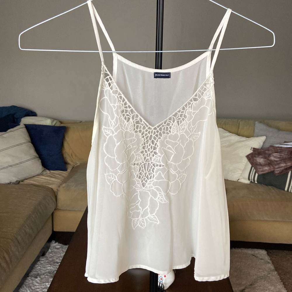 Brandy Melville white sheer top